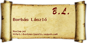 Borbás László névjegykártya