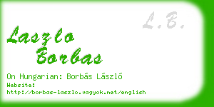 laszlo borbas business card