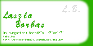 laszlo borbas business card